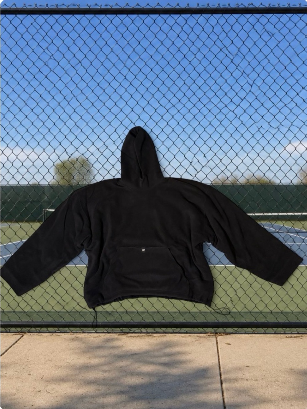 Yeezy x GAP Fleece Black Oversized Hoodie Size XS